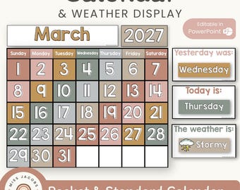 Classroom Calendar and Weather Display | SIMPLE BOHO