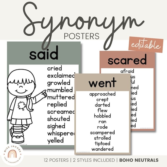 NEUTRAL Synonym Posters Boho Color Palette Neutral Etsy