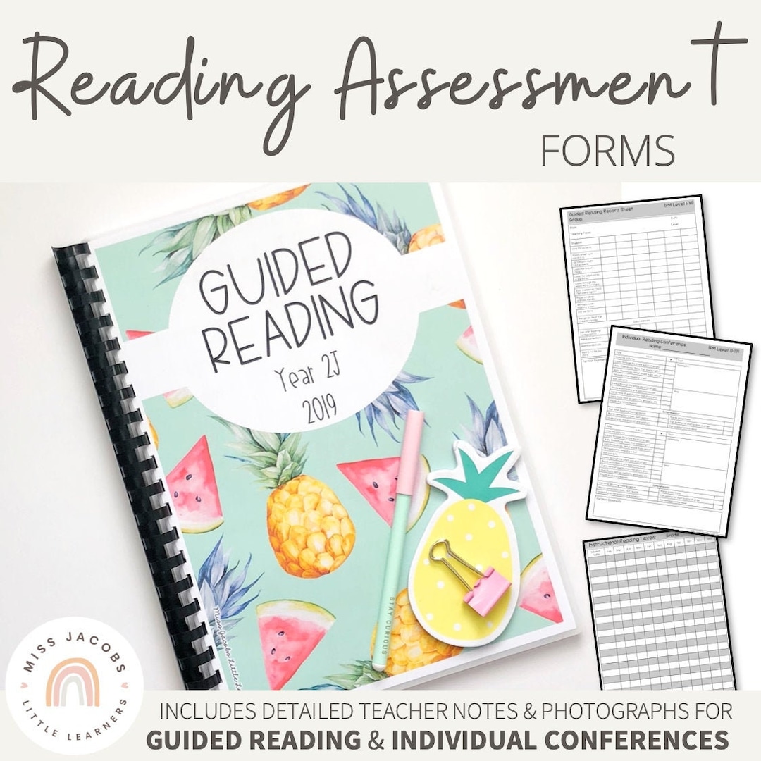 Guided Reading Folder Reading Assessment Forms and Checklists Etsy