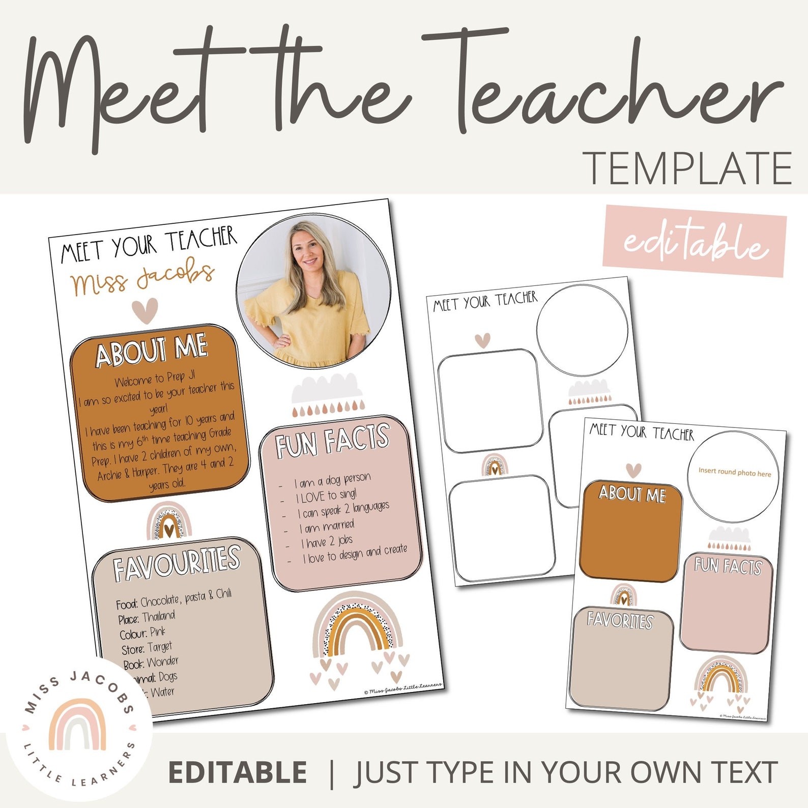 Meet The Teacher Template Boho