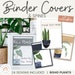 Boho Plants Binder Covers & Spines | Rustic Boho Classroom Decor | Editable 