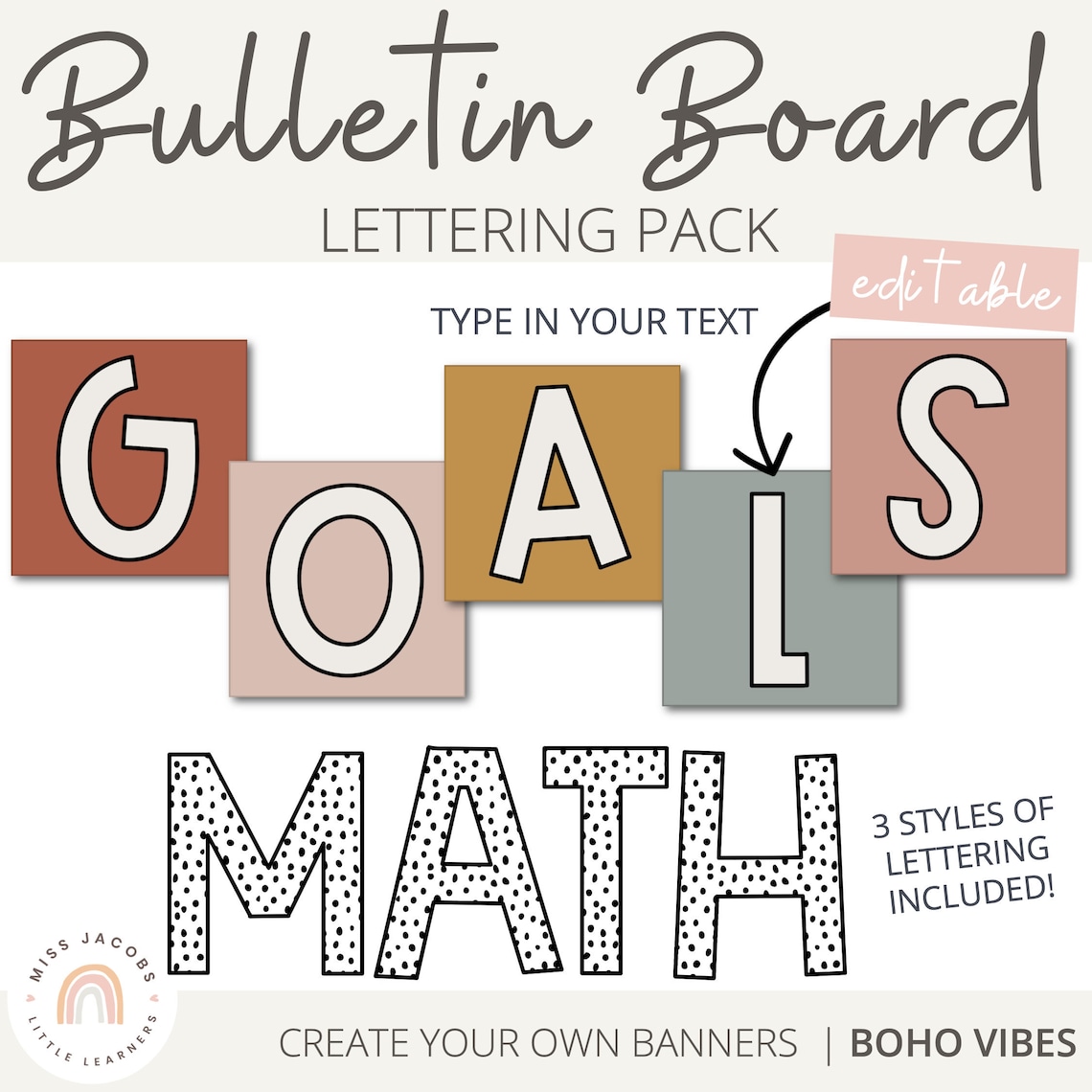 BOHO Classroom Display Headers Editable Bulletin Board Etsy