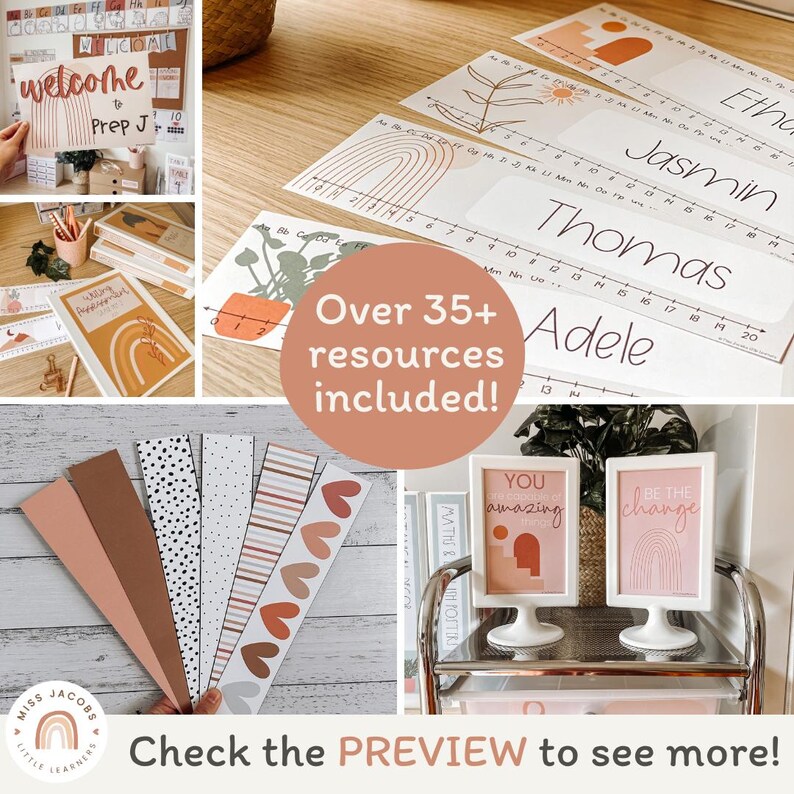 BOHO VIBES Classroom Decor Bundle | Desert Neutral Classroom Decor ...