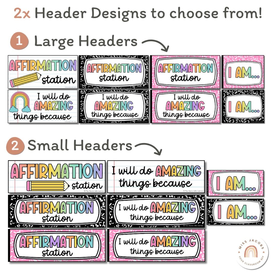 Cutesy Affirmation Station, Editable Classroom Affirmation Poster ...