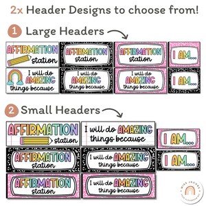Cutesy Affirmation Station, Editable Classroom Affirmation Poster ...