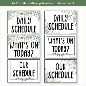 Visual Timetable Daily Schedule - Modern Botanical Classroom Decor - Miss Jacobs Little Learners
