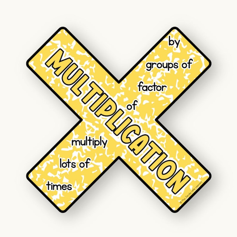 Large Math Symbols Poster: Cutesy Composition Notebook Key Word Math ...