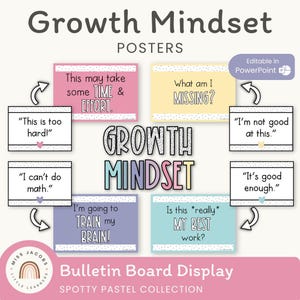 Growth Mindset Display - Spotty Pastel - Miss Jacobs Little Learners