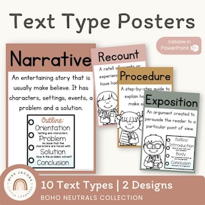 NEUTRALE tekstposters | Boho-kleurenpalet | Neutrale klasinrichting