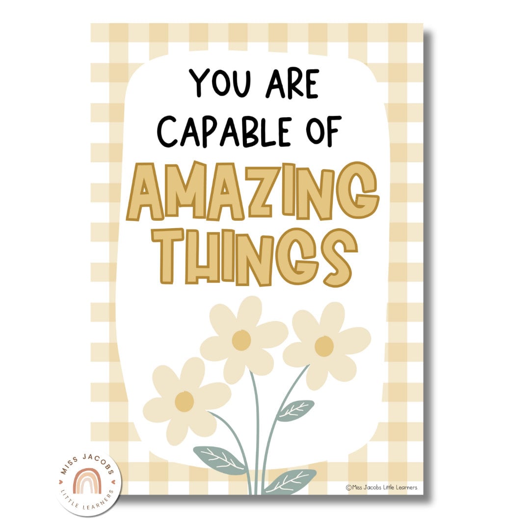 Motivational Classroom Posters | Growth Mindset Bulletin Board | Daisy ...