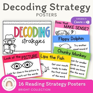 Decoding Reading Strategy Posters | RAINBOW BRIGHTS