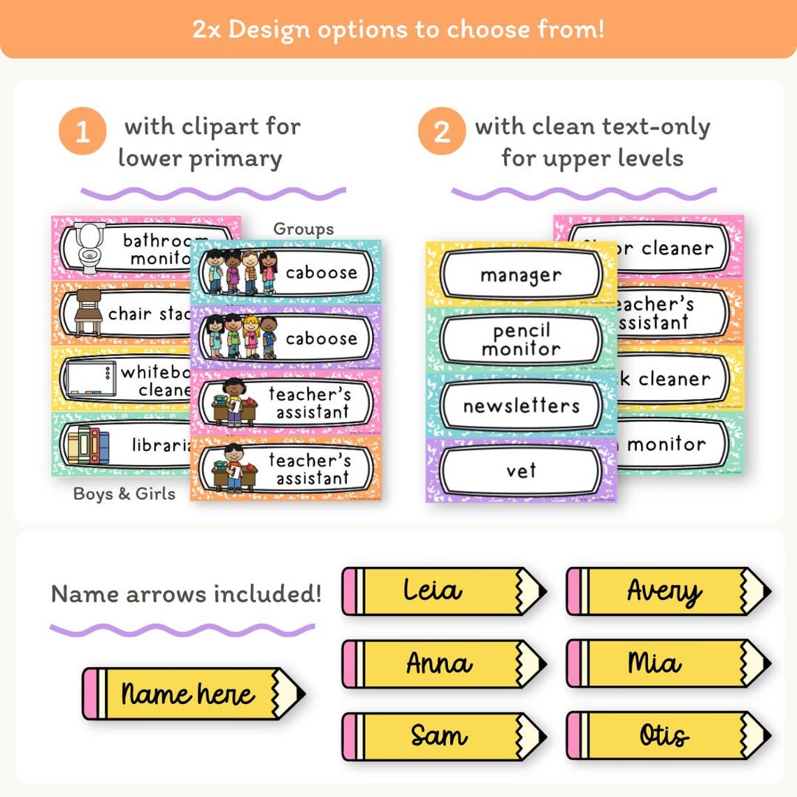 Cutesy Classroom Job Chart Composition Book Theme, Editable Class Job ...