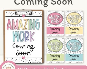 Amazing Work Coming Soon Poster | SPOTTY PASTELS