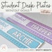 Student Name & Goals Plates | SPOTTY BRIGHTS | Editable 