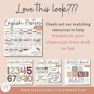 Australiana Classroom Decor Bundle | Australian Animals and Native Flora | Miss Jacobs Little Learners | Editable