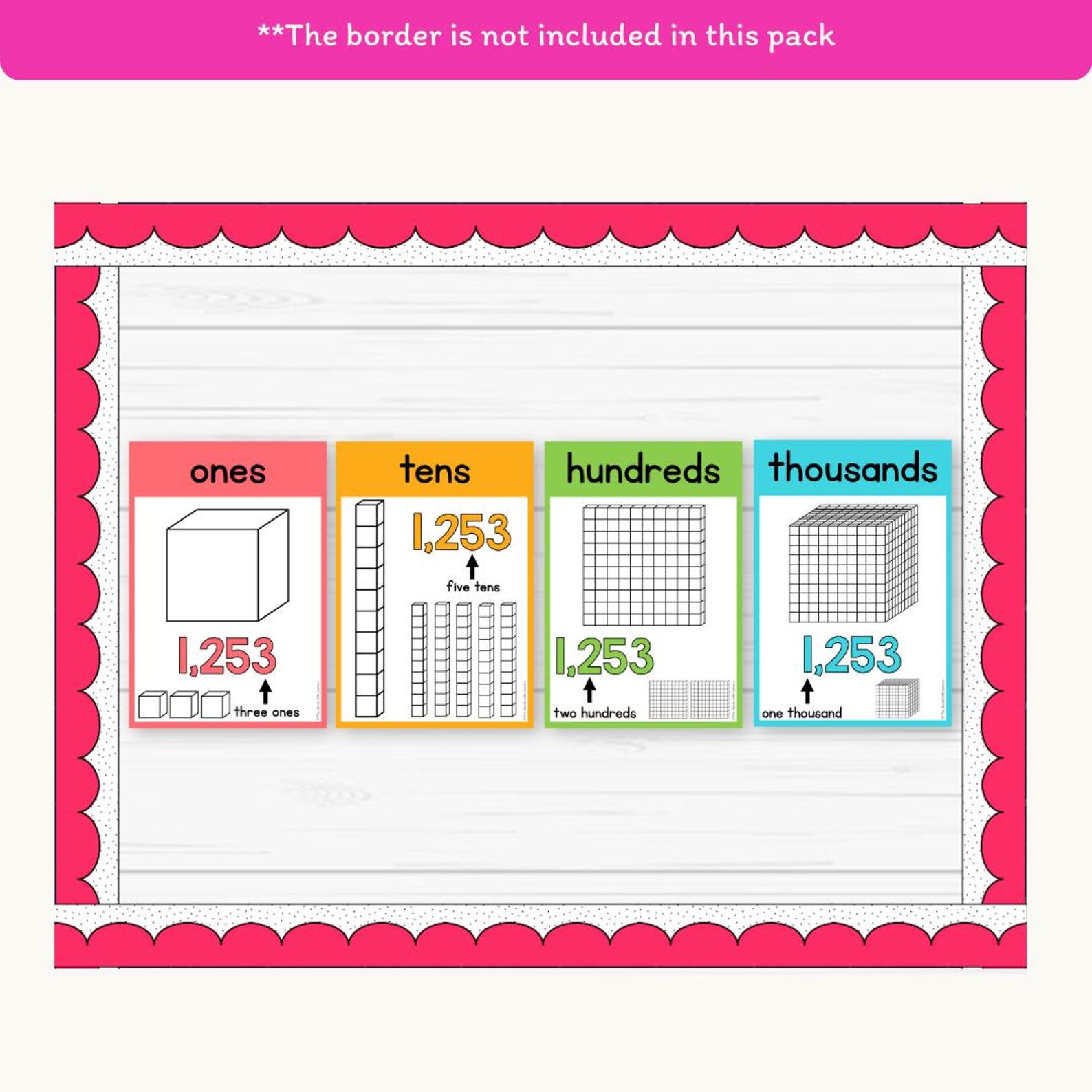 Place Value Posters | RAINBOW BRIGHTS Math Posters - Etsy