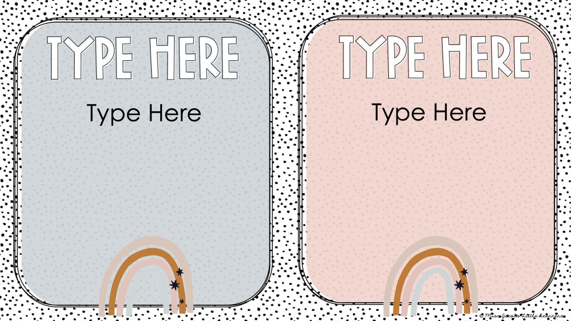 Boho Rainbow Daily Morning Teacher Slides With Timers, Editable Neutral ...