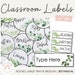 BOTANICAL Classroom Labels | Editable | Modern Farmhouse Classroom Decor 