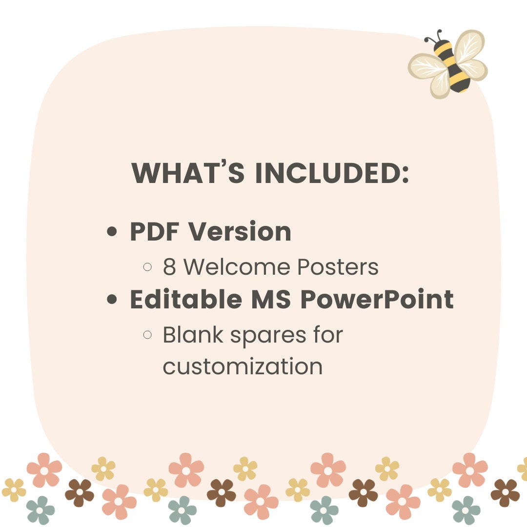 Welcome Posters | Daisy Gingham Neutrals Classroom Decor - Etsy