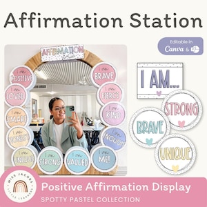 Affirmation Station | SPOTTY PASTELS | Editable