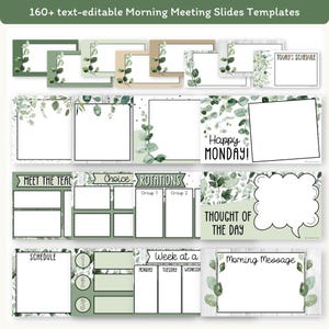 Google Morning Slides & PowerPoint Templates - Modern Botanical - Miss Jacobs Little Learners