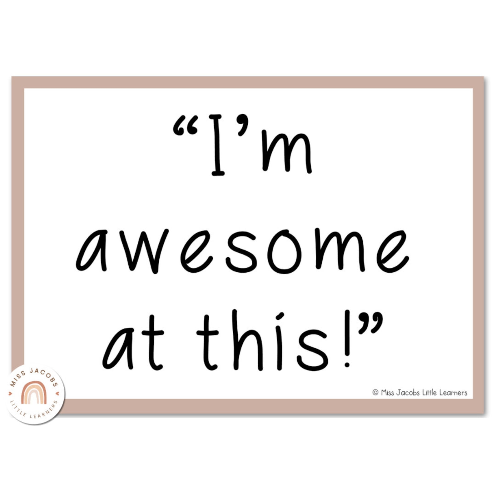 SPOTTY NEUTRALS Growth Mindset Posters | Ombre Neutral Classroom Decor ...
