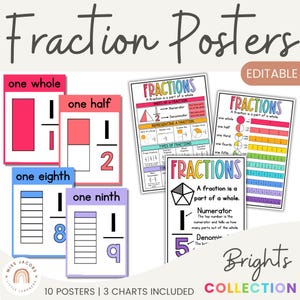 Fractions | RAINBOW BRIGHTS Classroom Decor
