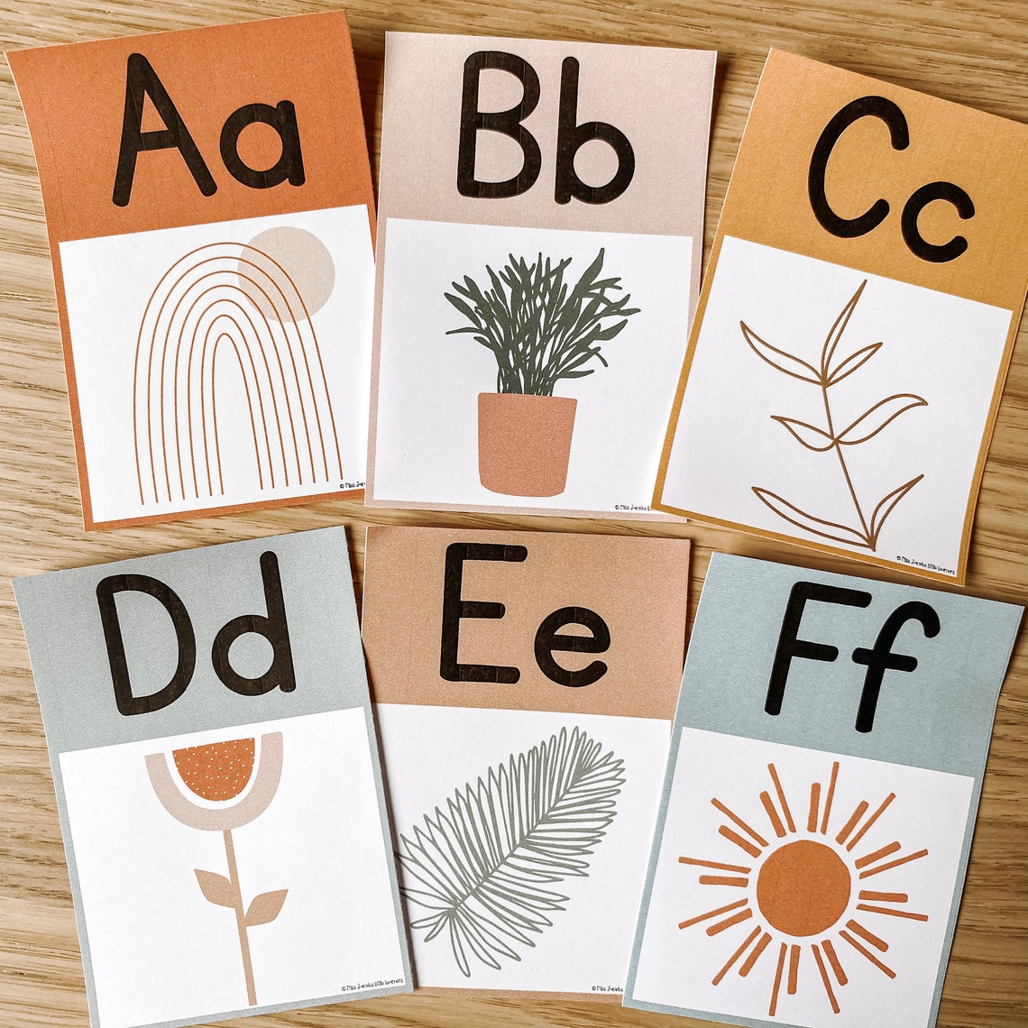 BOHO VIBES Alphabet Posters Editable Desert Neutral Etsy