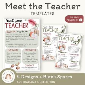 Meet the Teacher Templates | Editable AUSTRALIANA Decor - Etsy Australia