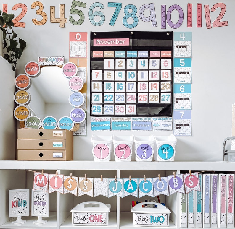 Skip Counting | Multiples Large Number Display | Rainbow | Rainbow ...