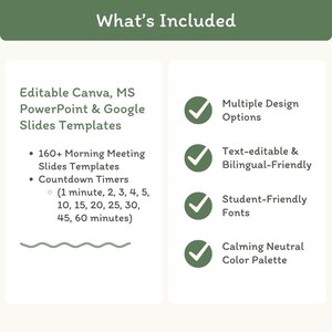 Google Morning Slides & PowerPoint Templates - Modern Botanical - Miss Jacobs Little Learners
