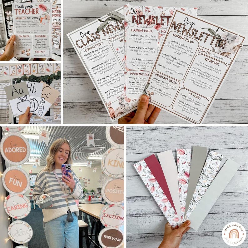 Australiana Classroom Decor Bundle | Australian Animals and Native Flora | Miss Jacobs Little Learners | Editable