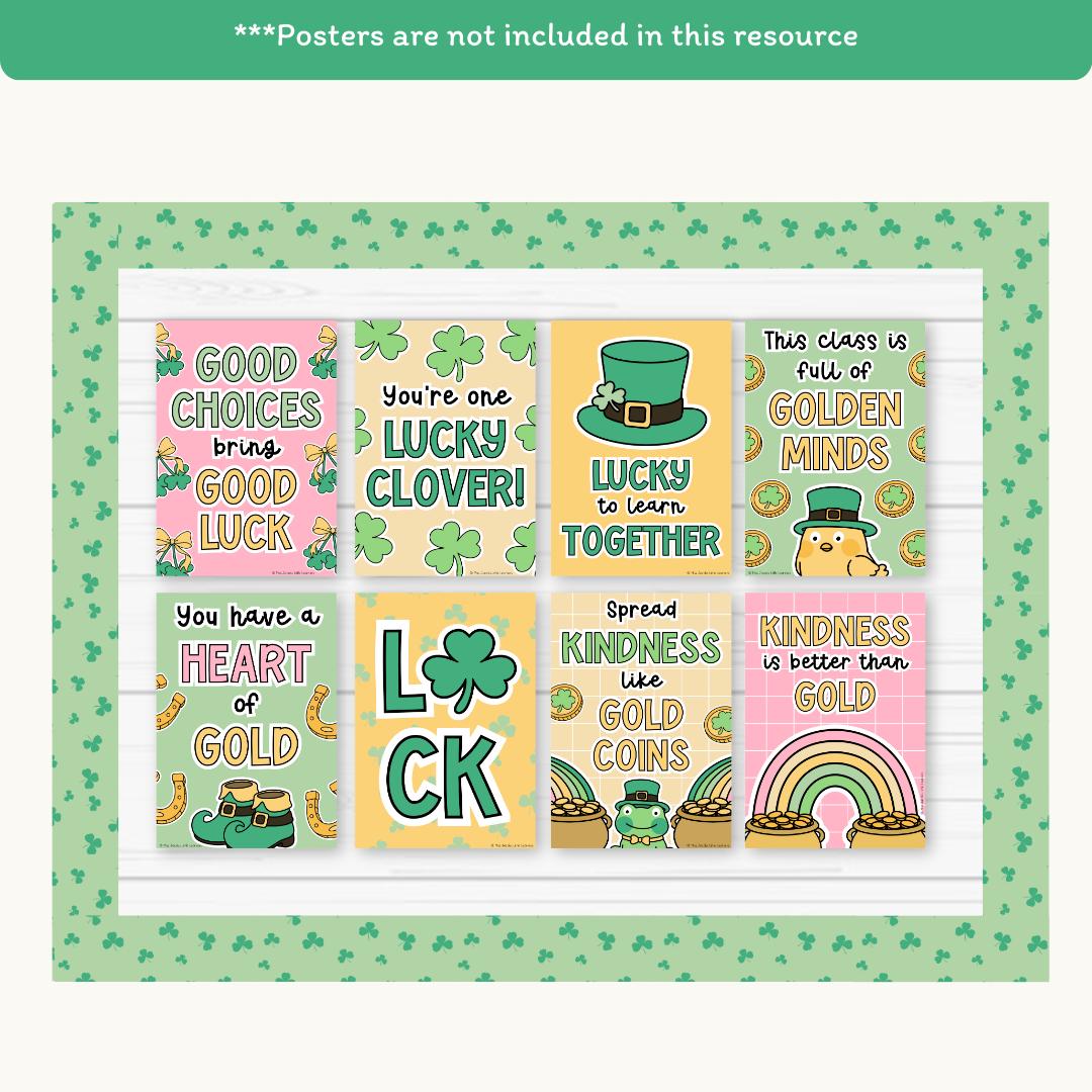 St. Patrick’s Day Bulletin Board Border: Lucky Clover March Theme ...