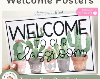 CACTUS Welcome Signs | Cactus Classroom Decor