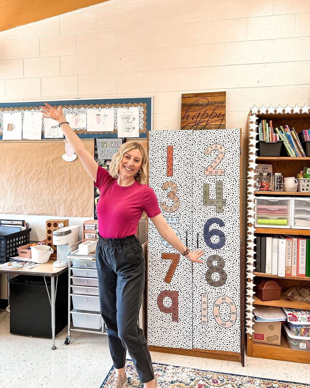 NEUTRAL Skip Counting Large Number Display | Neutral Classroom Decor - Etsy