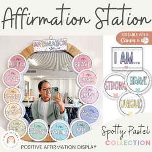 Affirmation Station | SPOTTY PASTELS | Editable