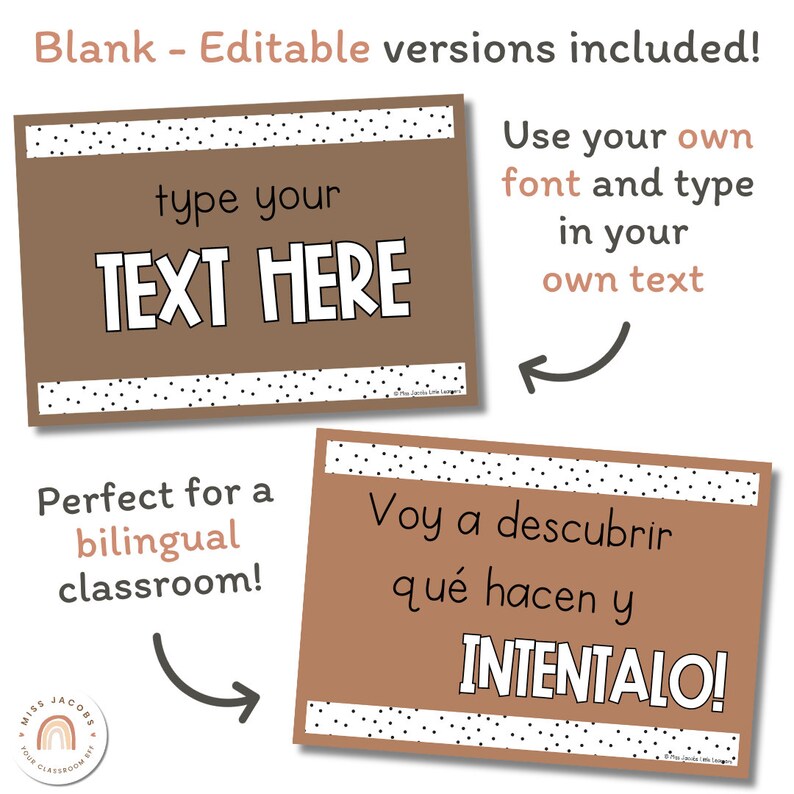 SPOTTY NEUTRALS Growth Mindset Posters | Ombre Neutral Classroom Decor ...
