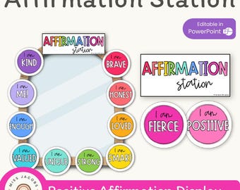 Affirmatiestation | HELDER | Positieve affirmaties voor spiegel in de klas