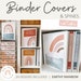 EARTHY RAINBOW Binder Covers and Spines | Editable | Desert Neutral Classroom Decor 