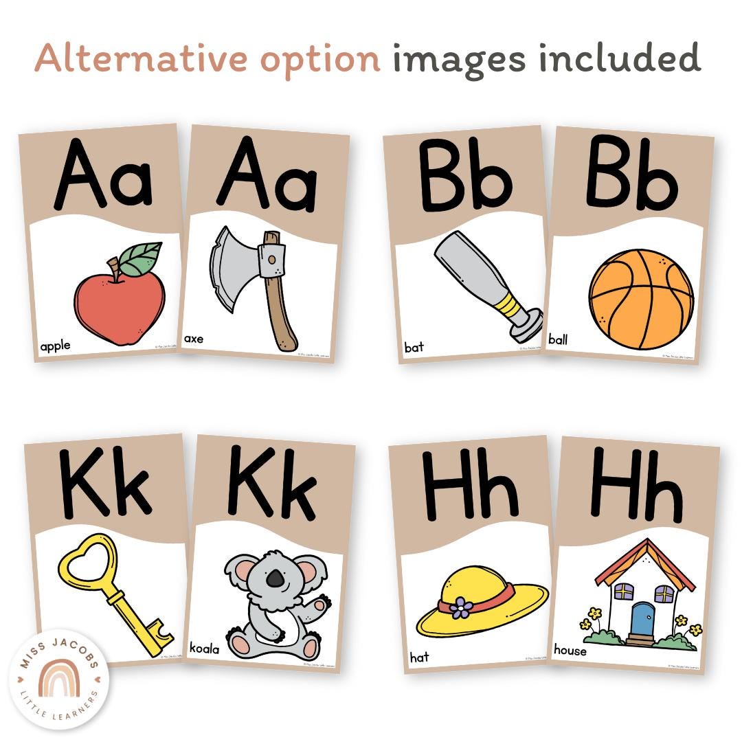 Woodland Alphabet Posters A–Z, Editable ABC Classroom Display