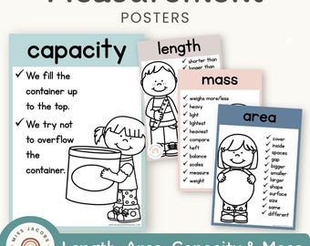 LUGNNA FÄRGER Måttposters | Matteposters | Modern regnbågsfärgad klassrumsdekor