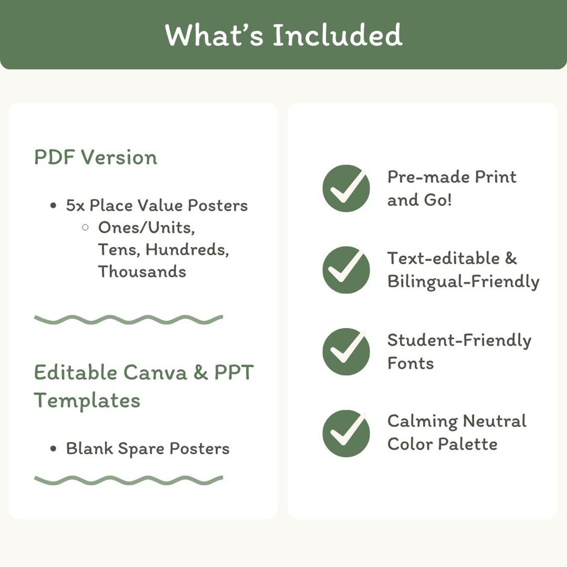 Place Value Posters Modern Botanical Theme, Printable Place Value Chart ...