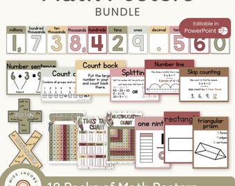 Math Posters Bundle | AUSTRALIANA | Australian Flora and Fauna