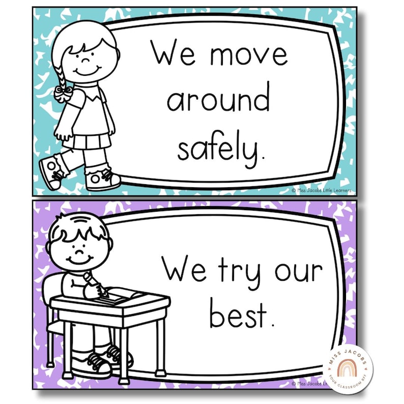 Classroom Rules and Expectations Posters - Cutesy Classroom Decor - Miss Jacobs Little Learners
