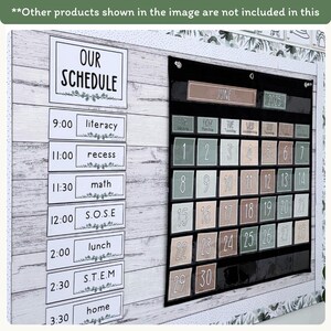 Visual Timetable Daily Schedule - Modern Botanical Classroom Decor - Miss Jacobs Little Learners