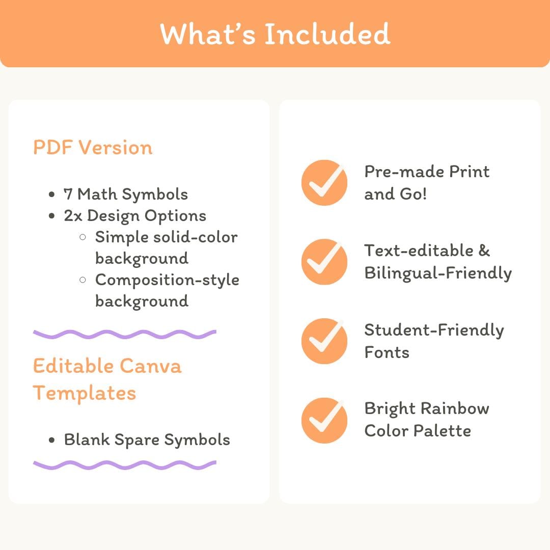 Large Math Symbols Poster: Cutesy Composition Notebook Key Word Math ...