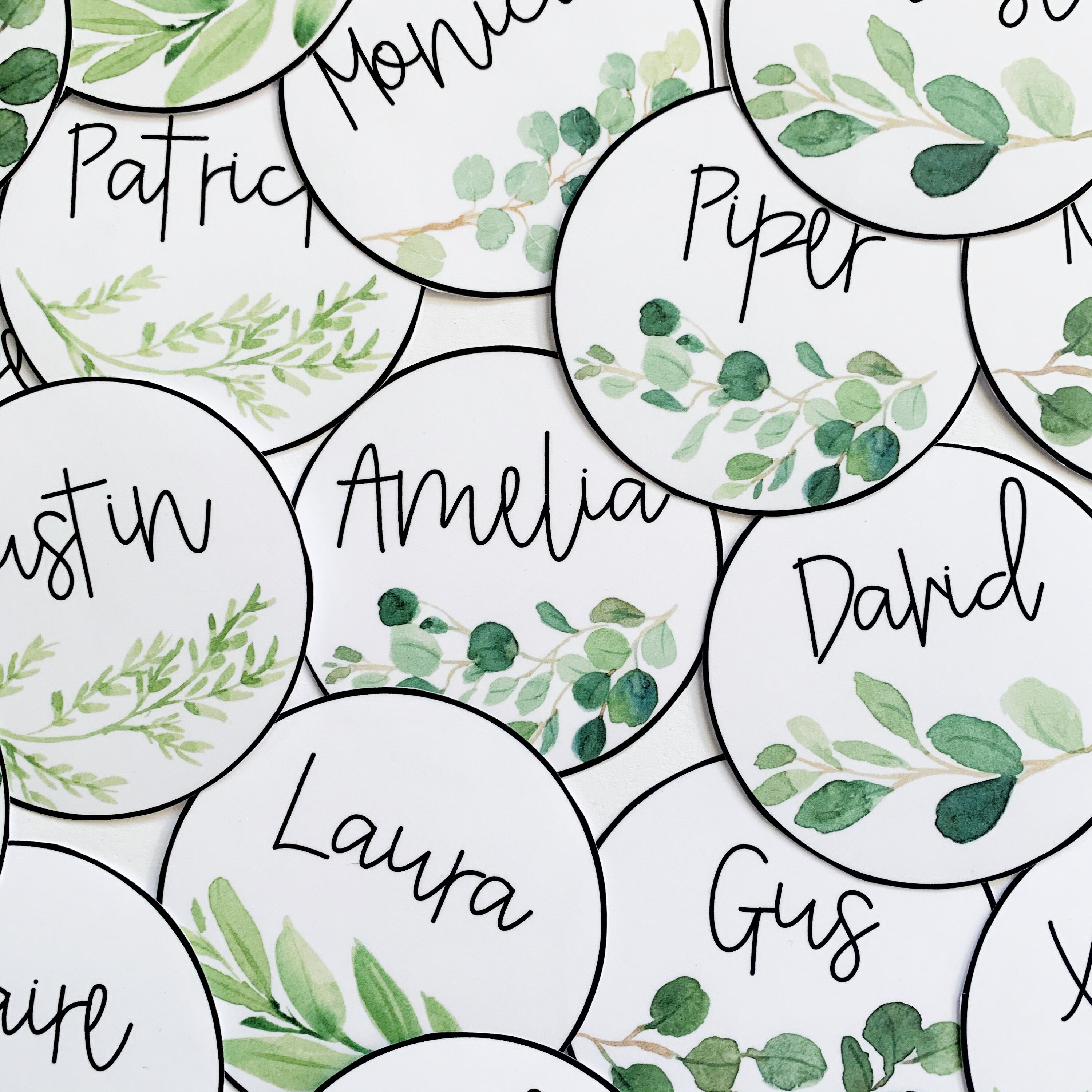 BOTANICAL Classroom Labels Editable Modern Farmhouse - Etsy Nederland