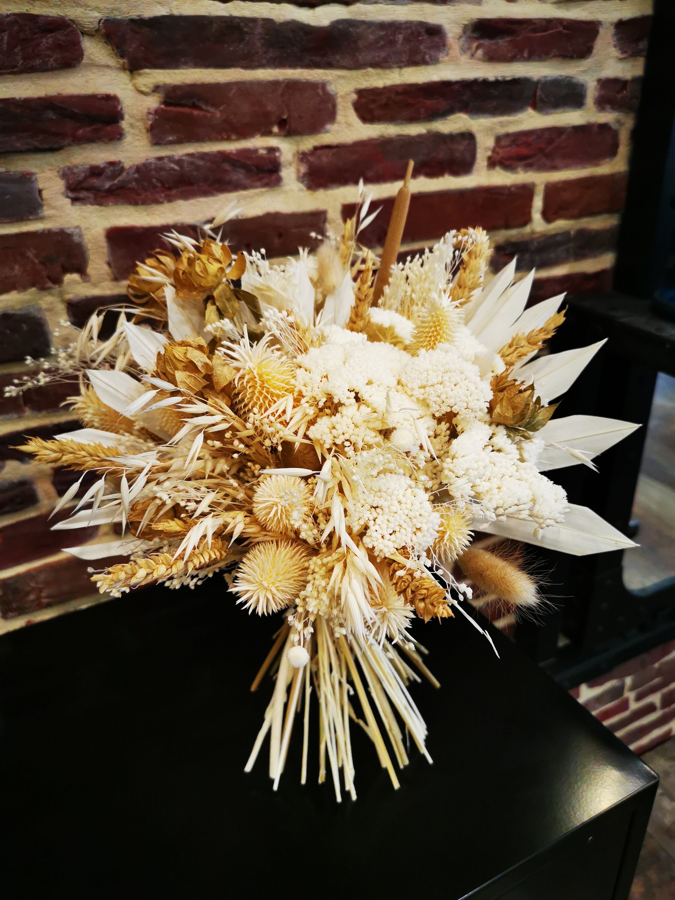 Bouquet de Fleurs Séchées Blanc/Naturel