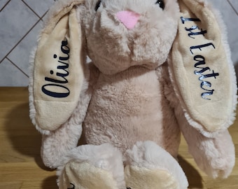 Personalised birthday bunny, Plush Bunny With Name & age, Personalised Bunny, keepsake bunny, New baby 2023