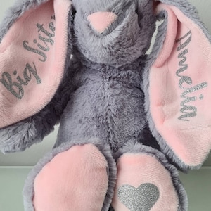 Personalised Bunny, Big Sister Bunny, Big Brother Bunny, New Baby,